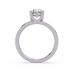 Oval Cut Diamond Split Shank Solitaire Engagement Ring