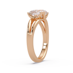 Pear Cut Diamond Split Shank Solitaire Engagement Ring