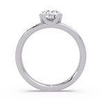 Pear Cut Diamond Split Shank Solitaire Engagement Ring