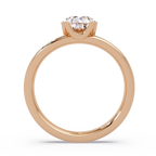 Pear Cut Diamond Split Shank Solitaire Engagement Ring