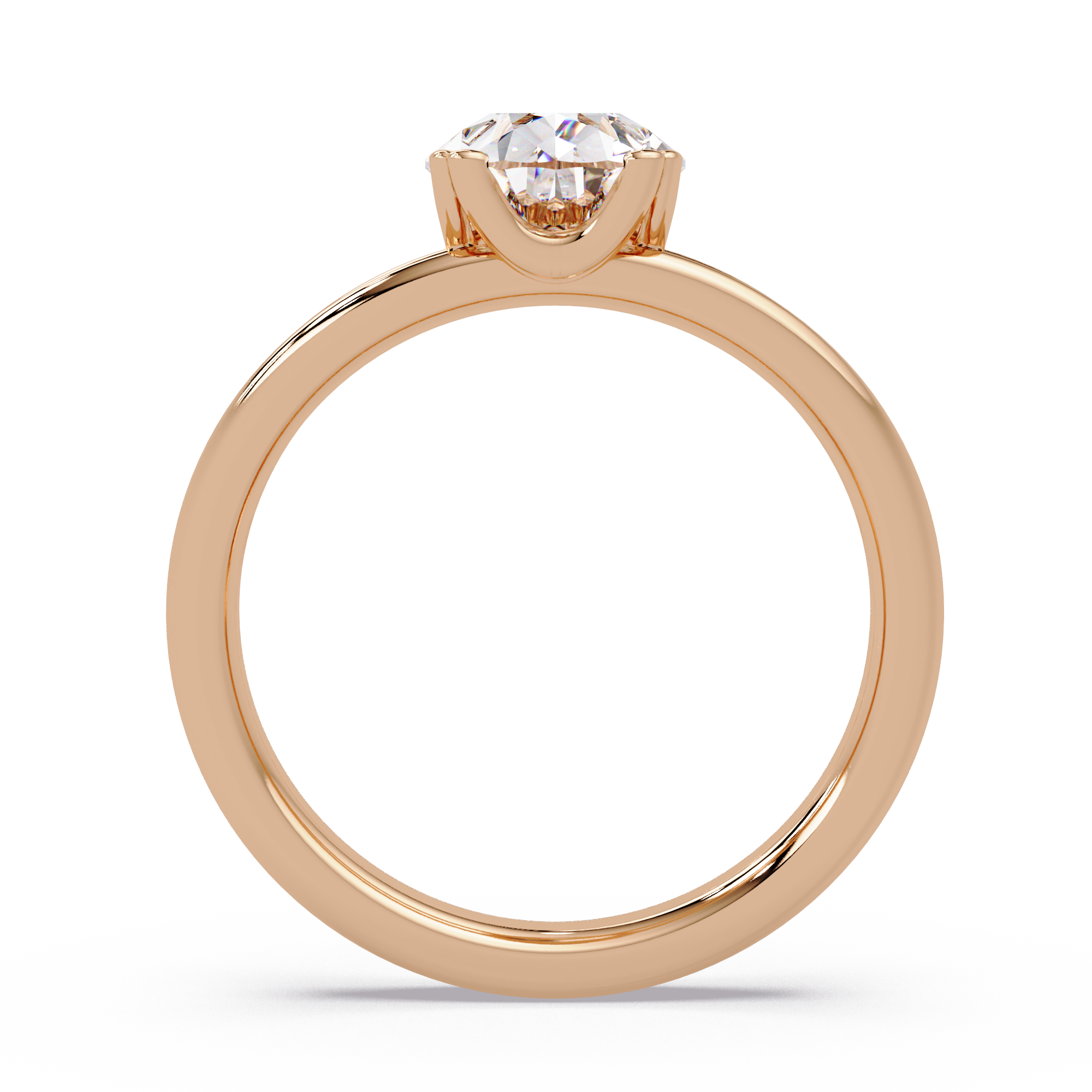 Pear Cut Diamond Split Shank Solitaire Engagement Ring