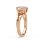 Princess Cut Diamond Split Shank Solitaire Engagement Ring