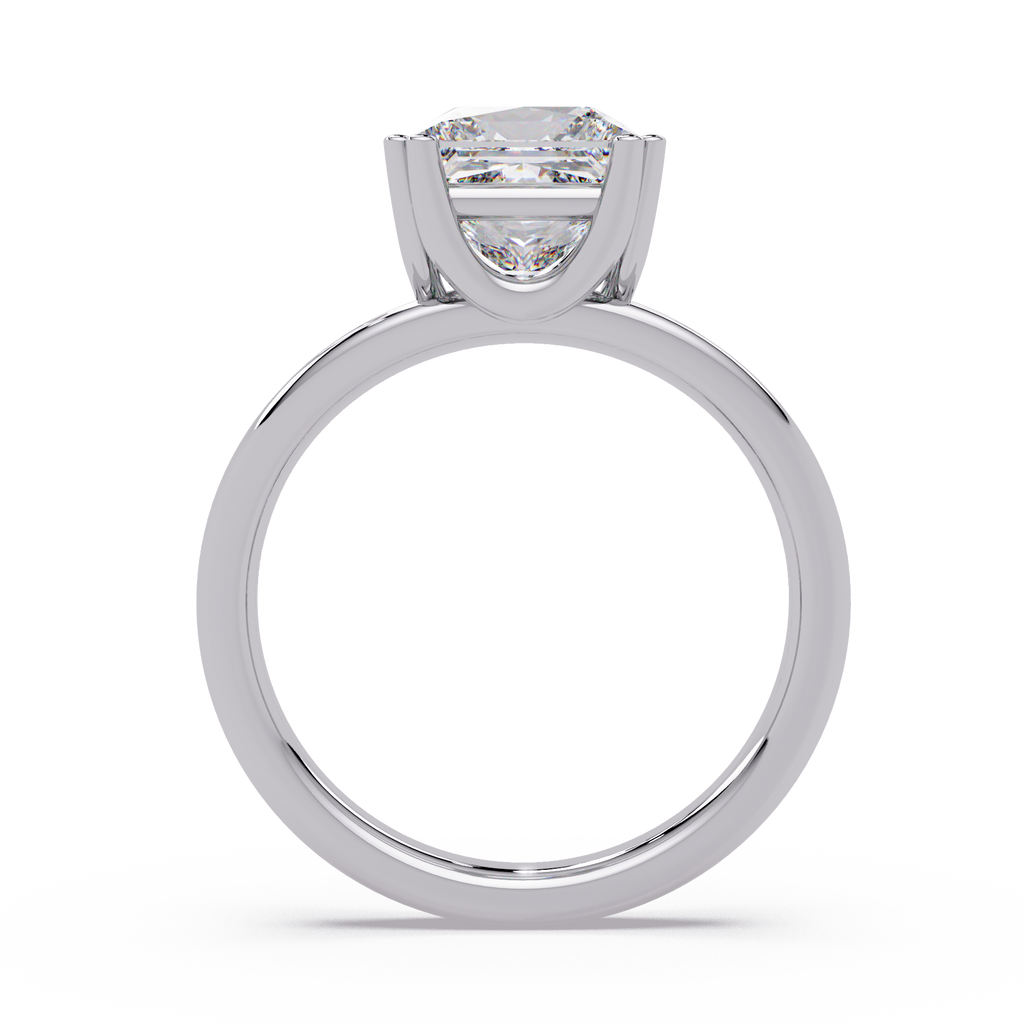 Princess Cut Diamond Split Shank Solitaire Engagement Ring