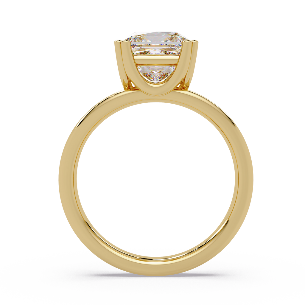 Princess Cut Diamond Split Shank Solitaire Engagement Ring