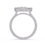 East-West Marquise Cut Diamond Engagement Ring