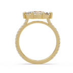 East-West Marquise Cut Diamond Engagement Ring