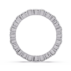 Double Row Alternating Round Cut Diamond Ring