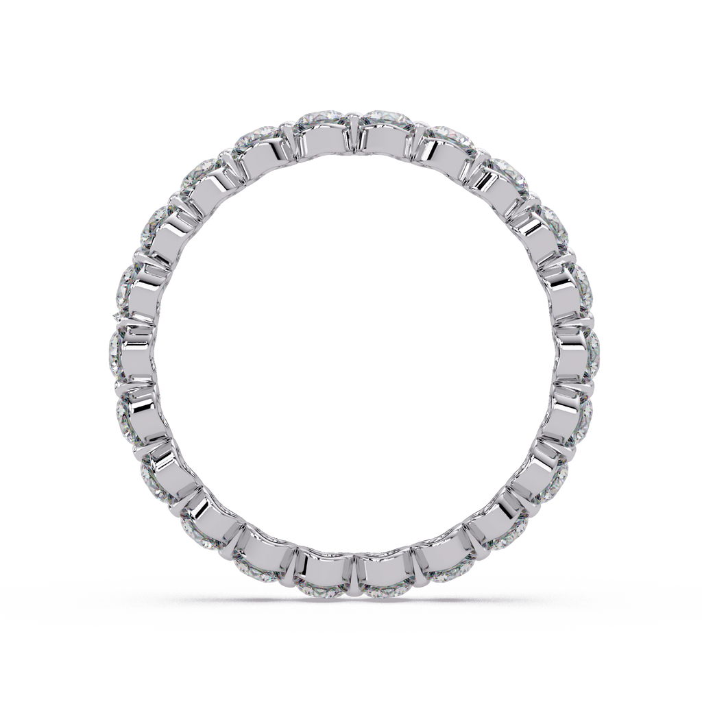 Round Cut Diamond Bezel Set Eternity Ring