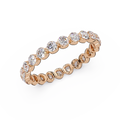 Round Cut Diamond Bezel Set Eternity Ring