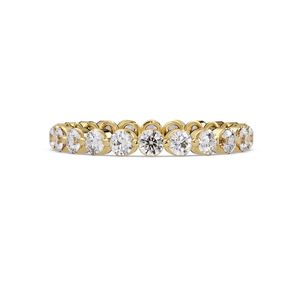 Round Cut Diamond Bezel Set Eternity Ring