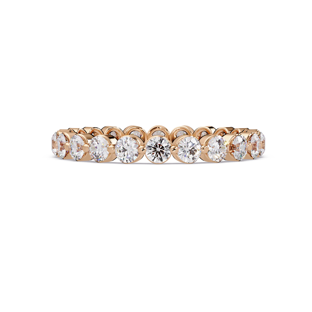 Round Cut Diamond Bezel Set Eternity Ring
