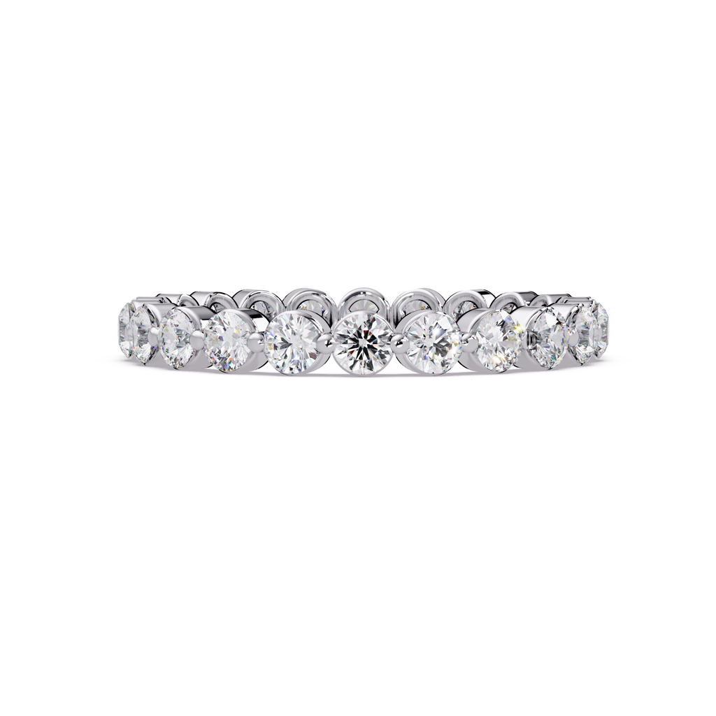 Round Cut Diamond Bezel Set Eternity Ring