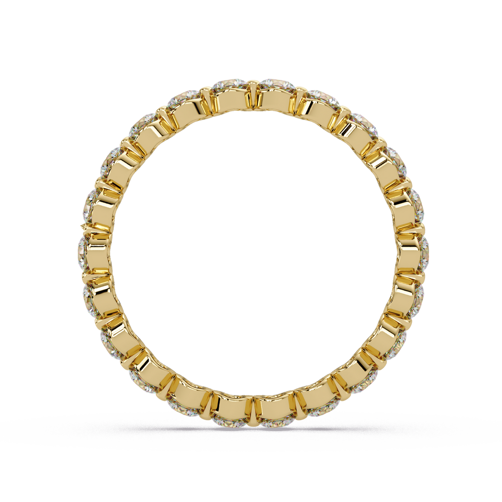 Round Cut Diamond Bezel Set Eternity Ring