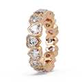 Heart Shape Diamond Bezel Eternity Ring