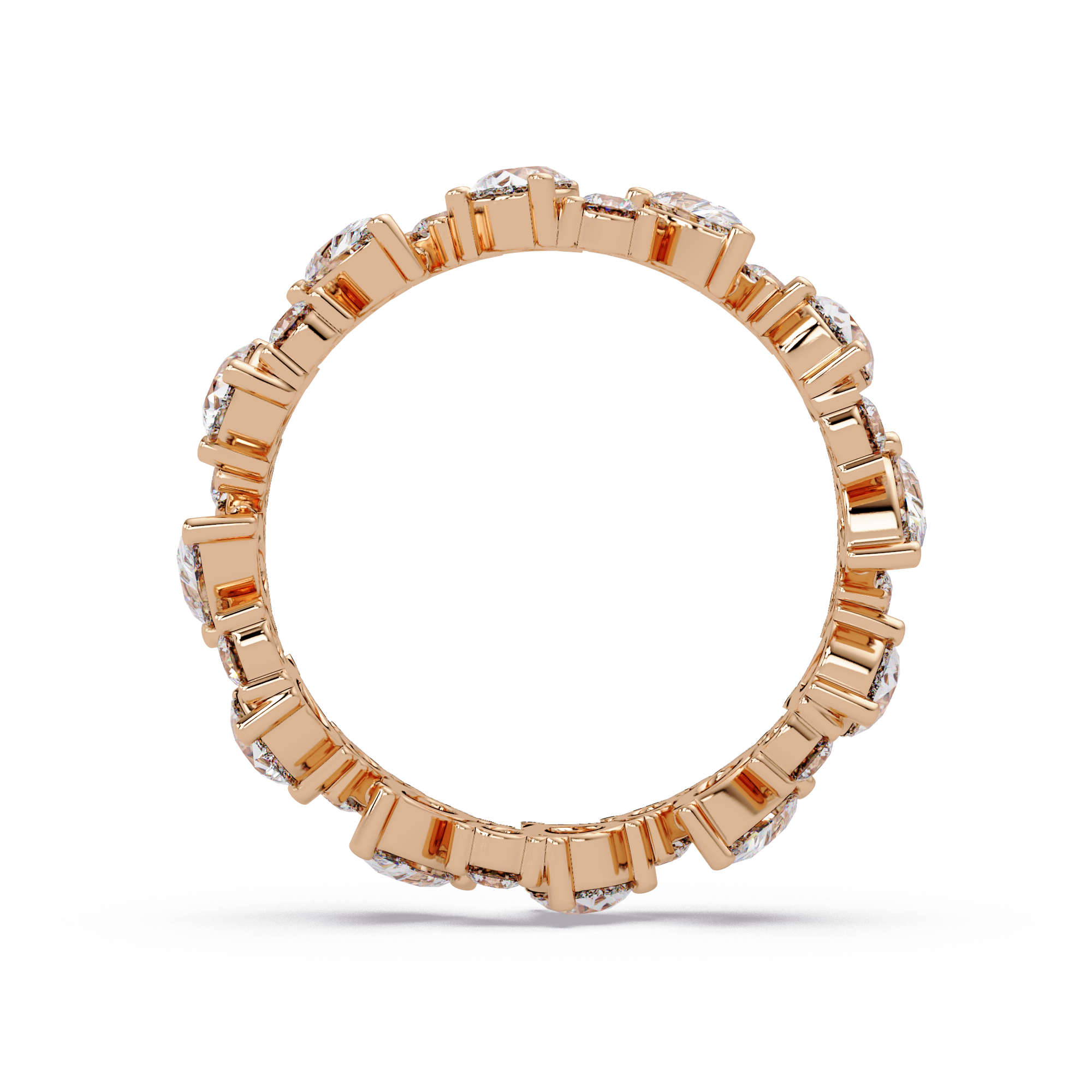 Pear & Round Cut Diamond Ladies Ring