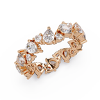 Pear & Round Cut Diamond Ladies Ring