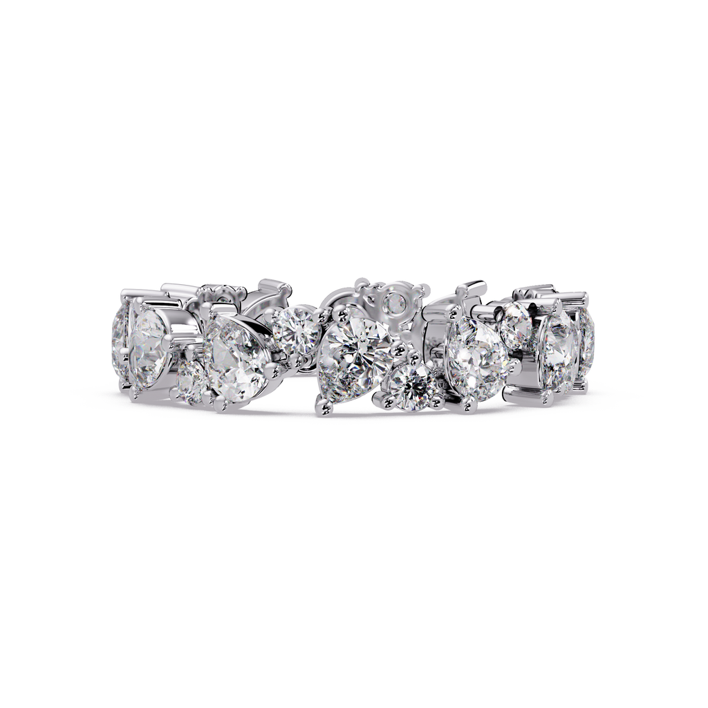 Pear & Round Cut Diamond Ladies Ring