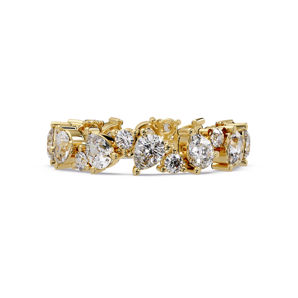 Pear & Round Cut Diamond Ladies Ring