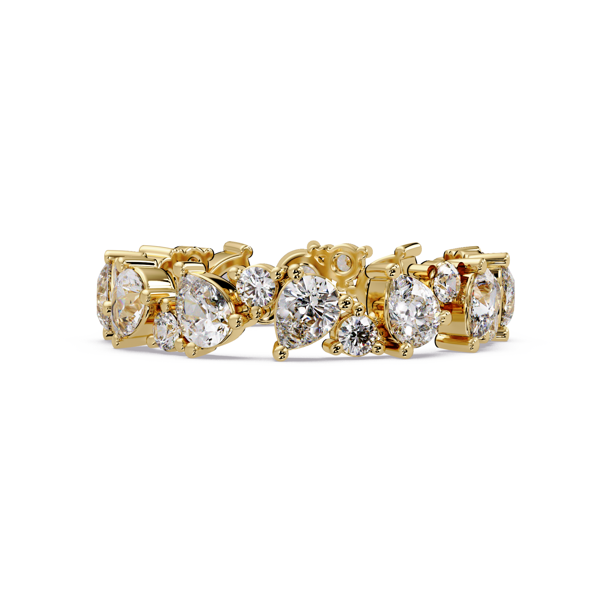 Pear & Round Cut Diamond Ladies Ring