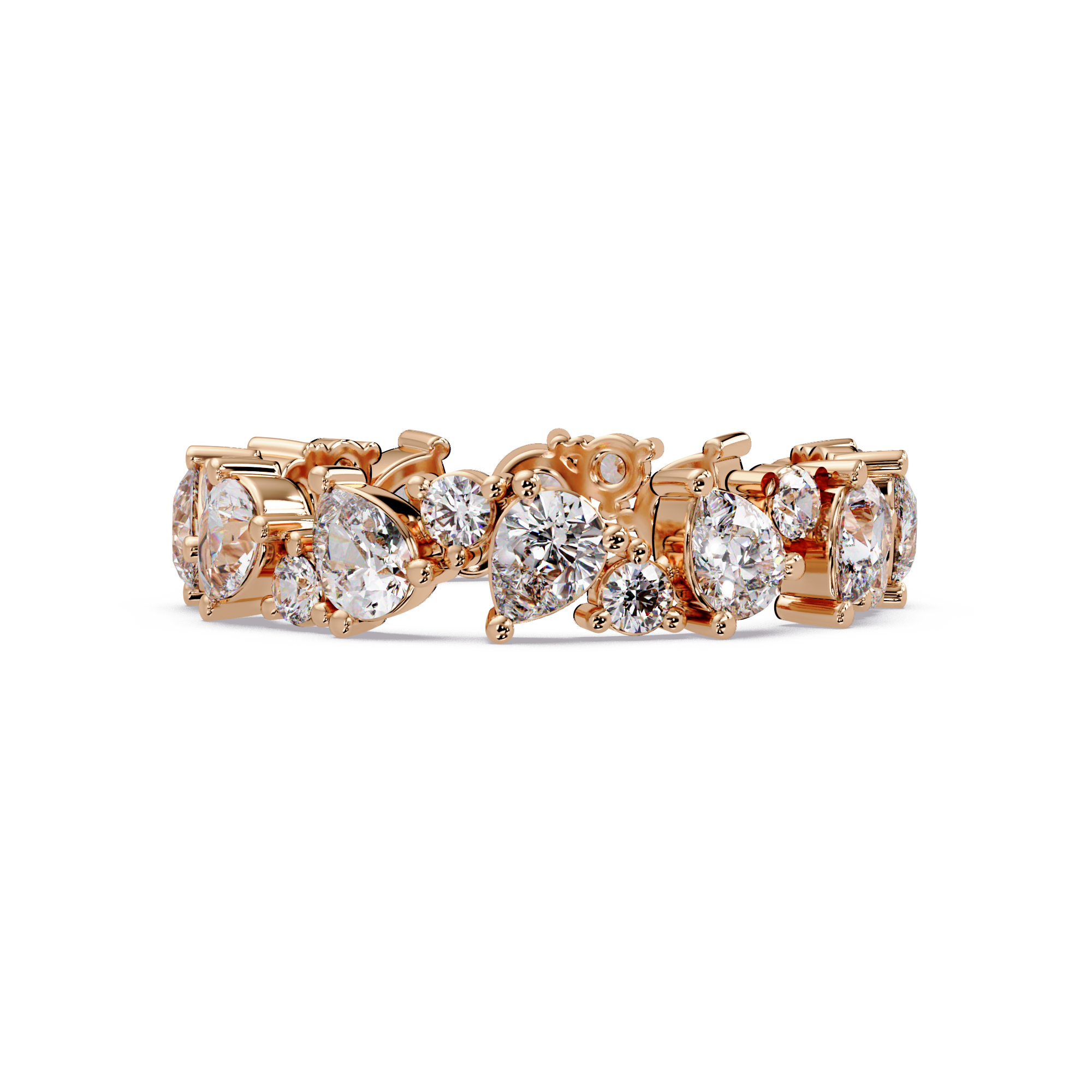 Pear & Round Cut Diamond Ladies Ring
