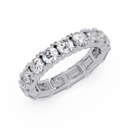 Round & Emerald Cut Diamond Eternity Ring