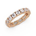 Round & Emerald Cut Diamond Eternity Ring
