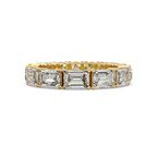 Round & Emerald Cut Diamond Eternity Ring