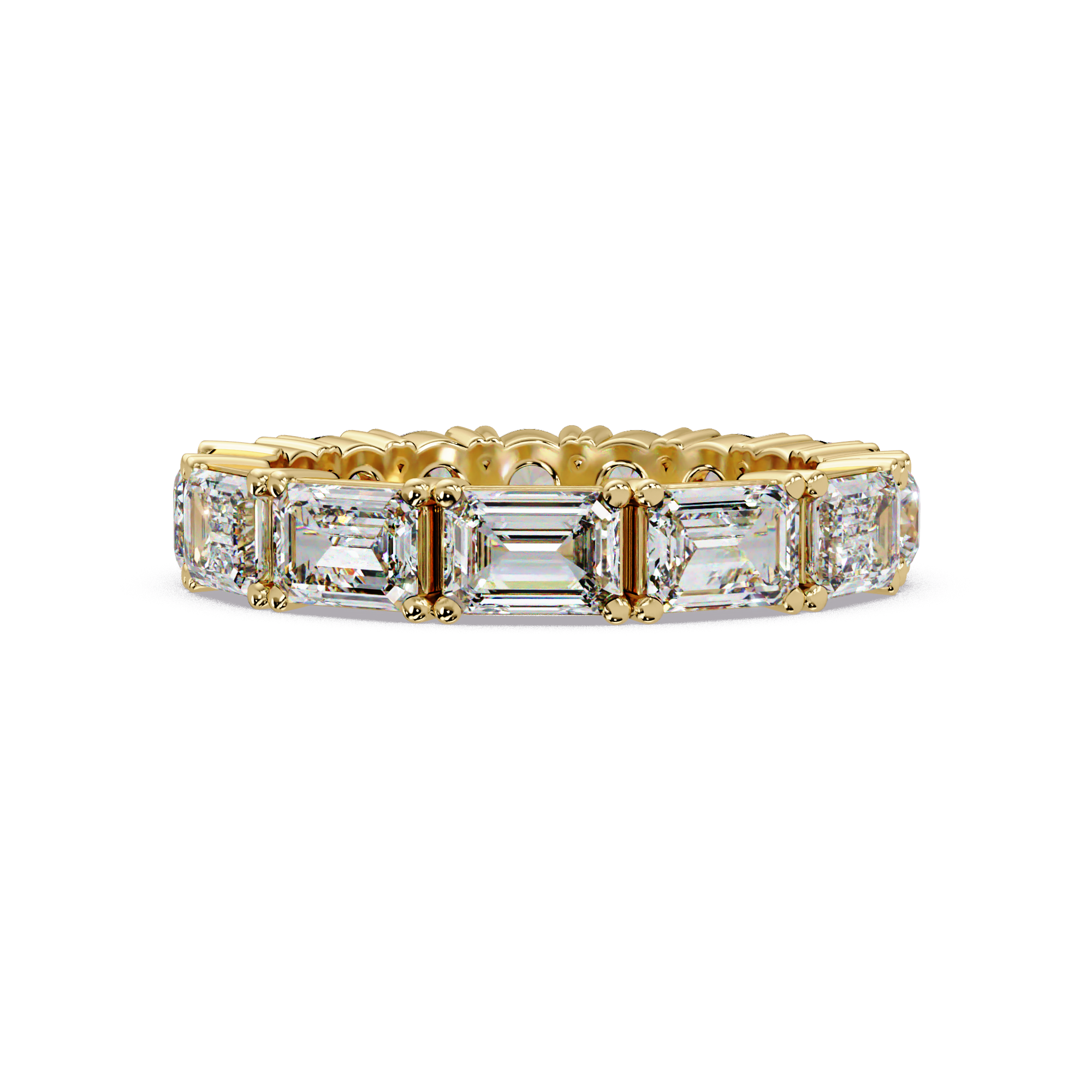 Round & Emerald Cut Diamond Eternity Ring