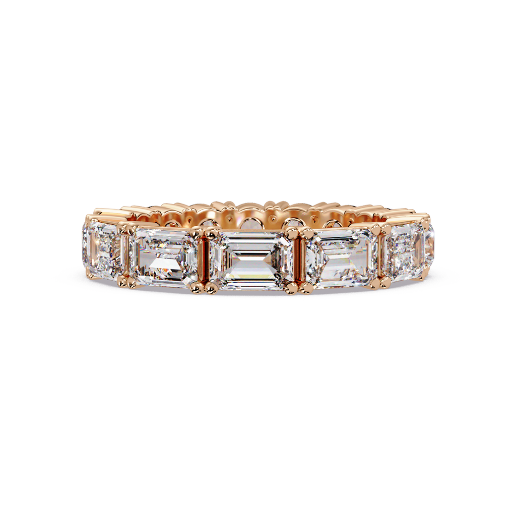 Round & Emerald Cut Diamond Eternity Ring