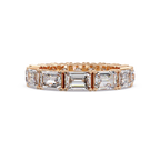 Round & Emerald Cut Diamond Eternity Ring