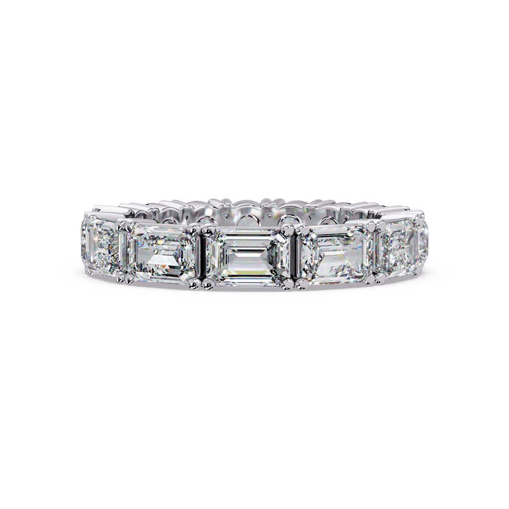 Round & Emerald Cut Diamond Eternity Ring