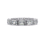 Round & Emerald Cut Diamond Eternity Ring