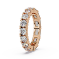 Round & Emerald Cut Diamond Eternity Ring