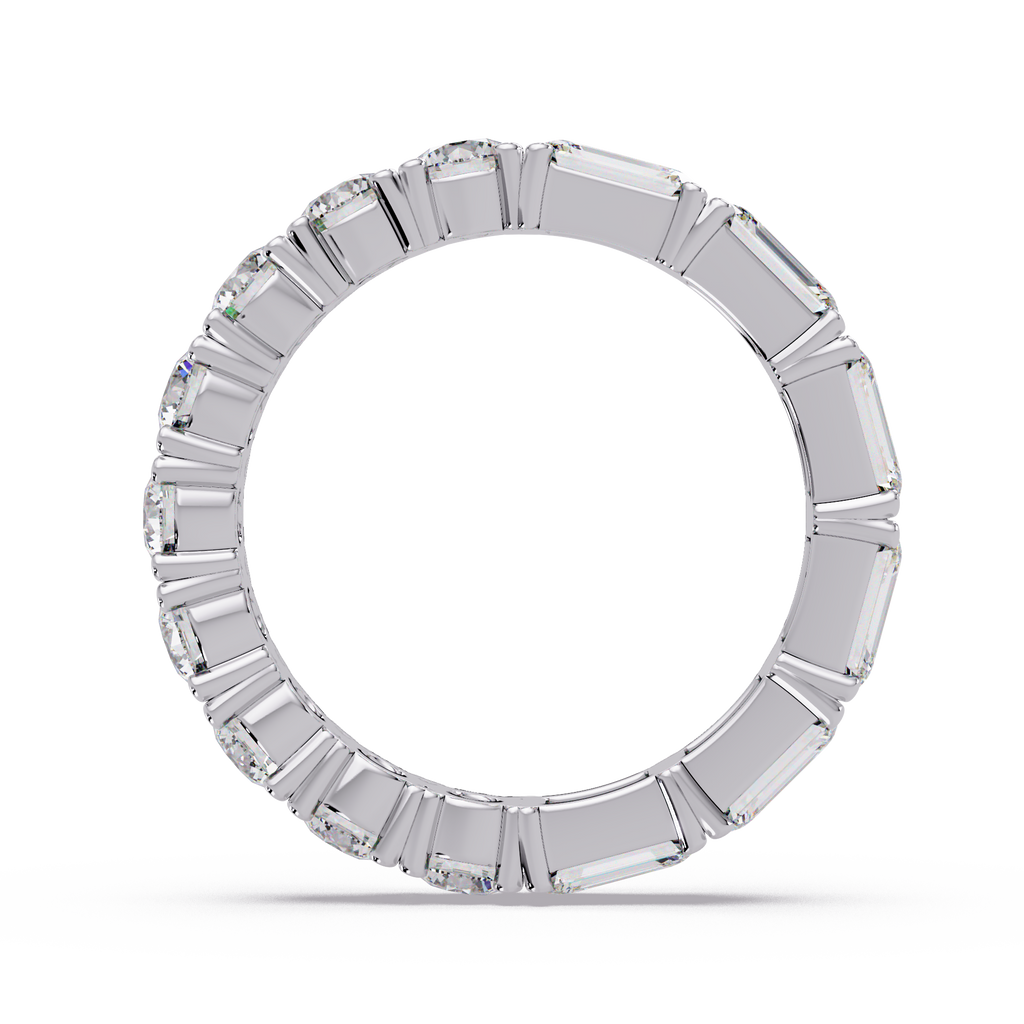 Round & Emerald Cut Diamond Eternity Ring