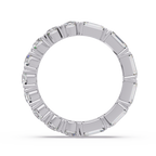 Round & Emerald Cut Diamond Eternity Ring