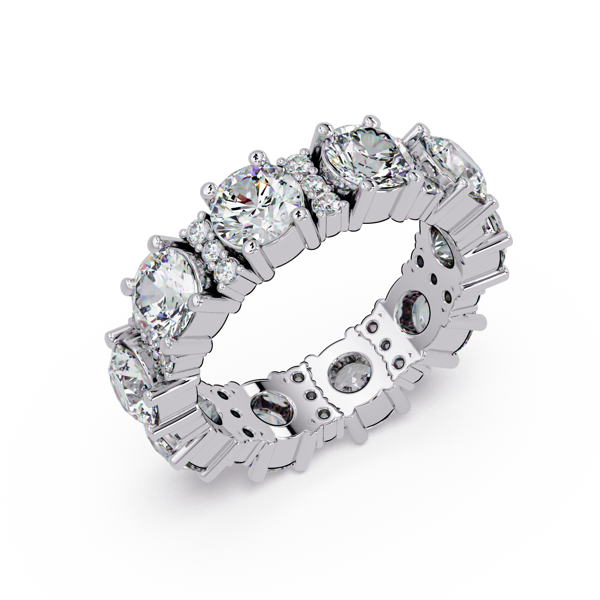 Round Cut Diamond Ladies Ring
