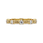 Round Cut Diamond Alternating Bar Ladies Ring