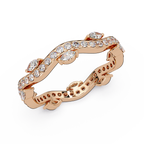 Marquise and Round Cut Diamond Vine Ladies Ring