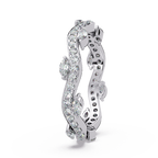 Marquise and Round Cut Diamond Vine Ladies Ring