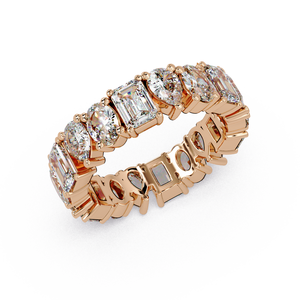Multi-Shape Diamond Eternity Ladies Ring