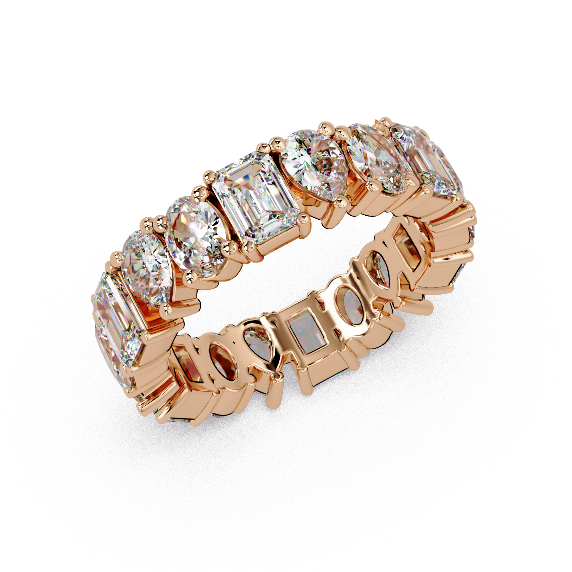 Multi-Shape Diamond Eternity Ladies Ring