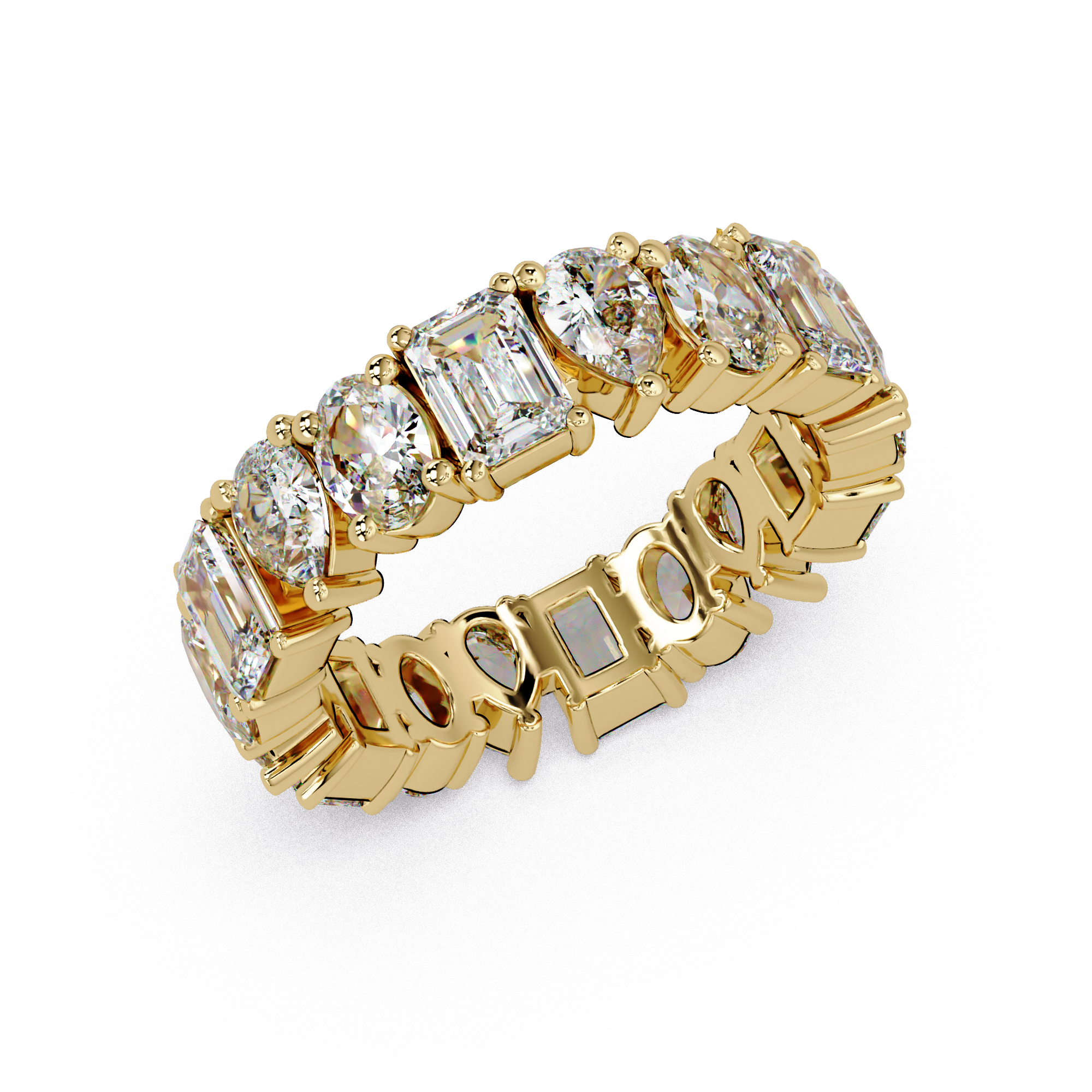 Multi-Shape Diamond Eternity Ladies Ring