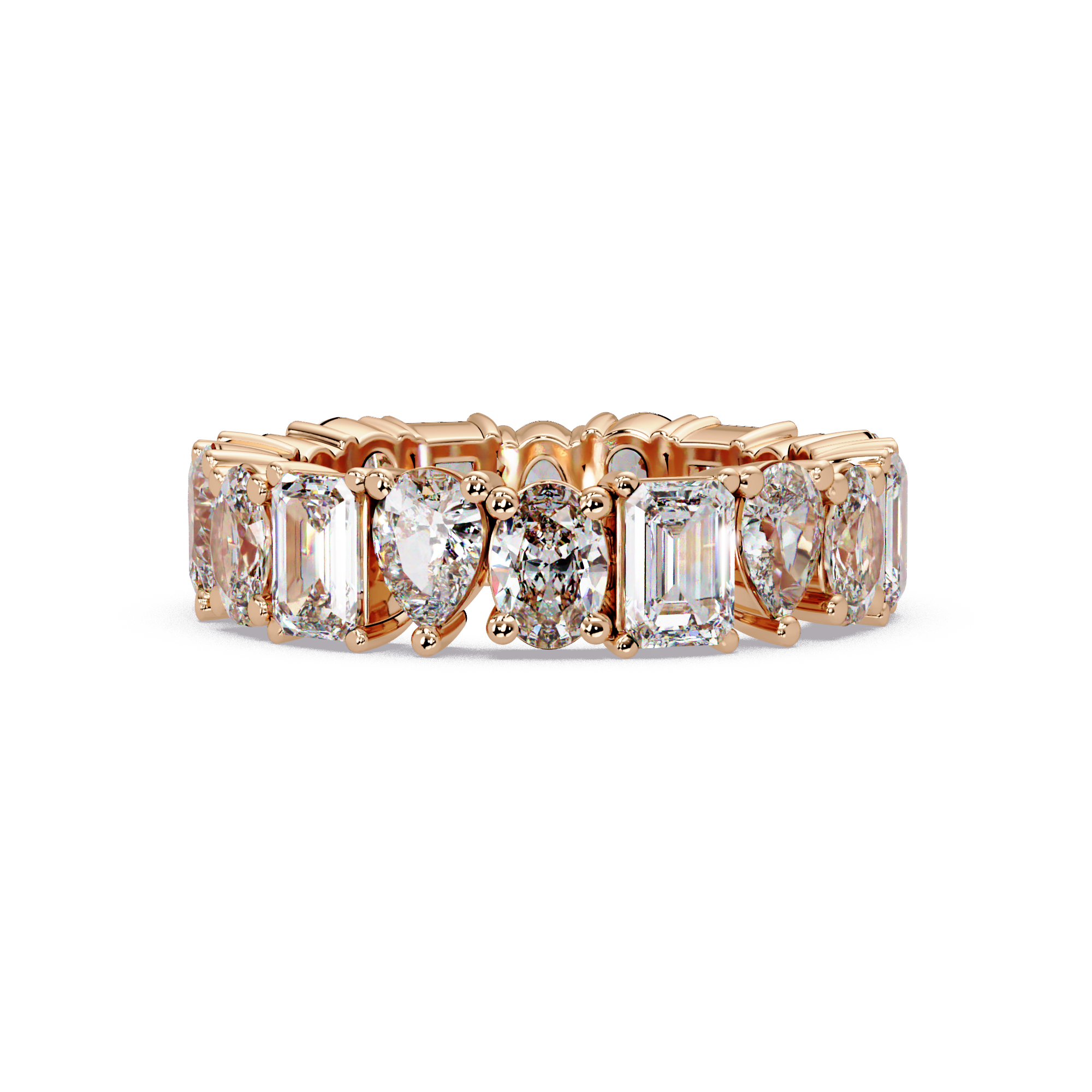 Multi-Shape Diamond Eternity Ladies Ring