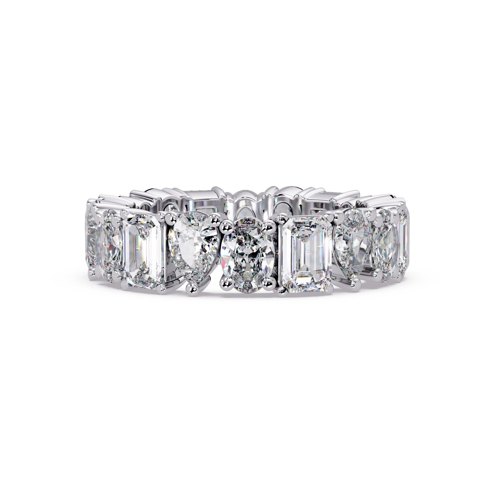 Multi-Shape Diamond Eternity Ladies Ring