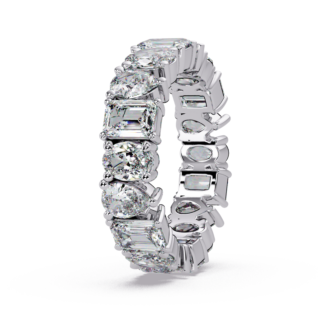 Multi-Shape Diamond Eternity Ladies Ring
