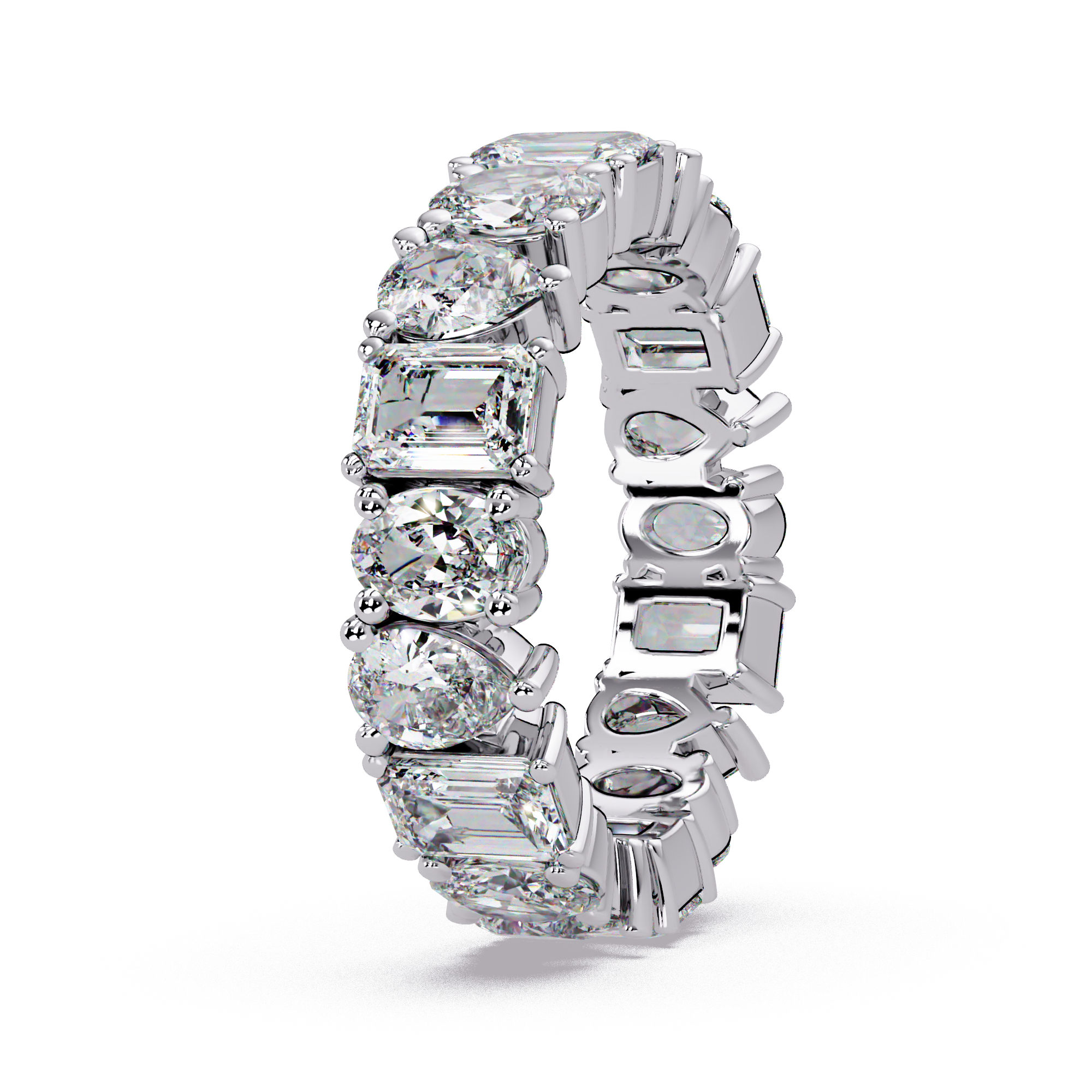 Multi-Shape Diamond Eternity Ladies Ring