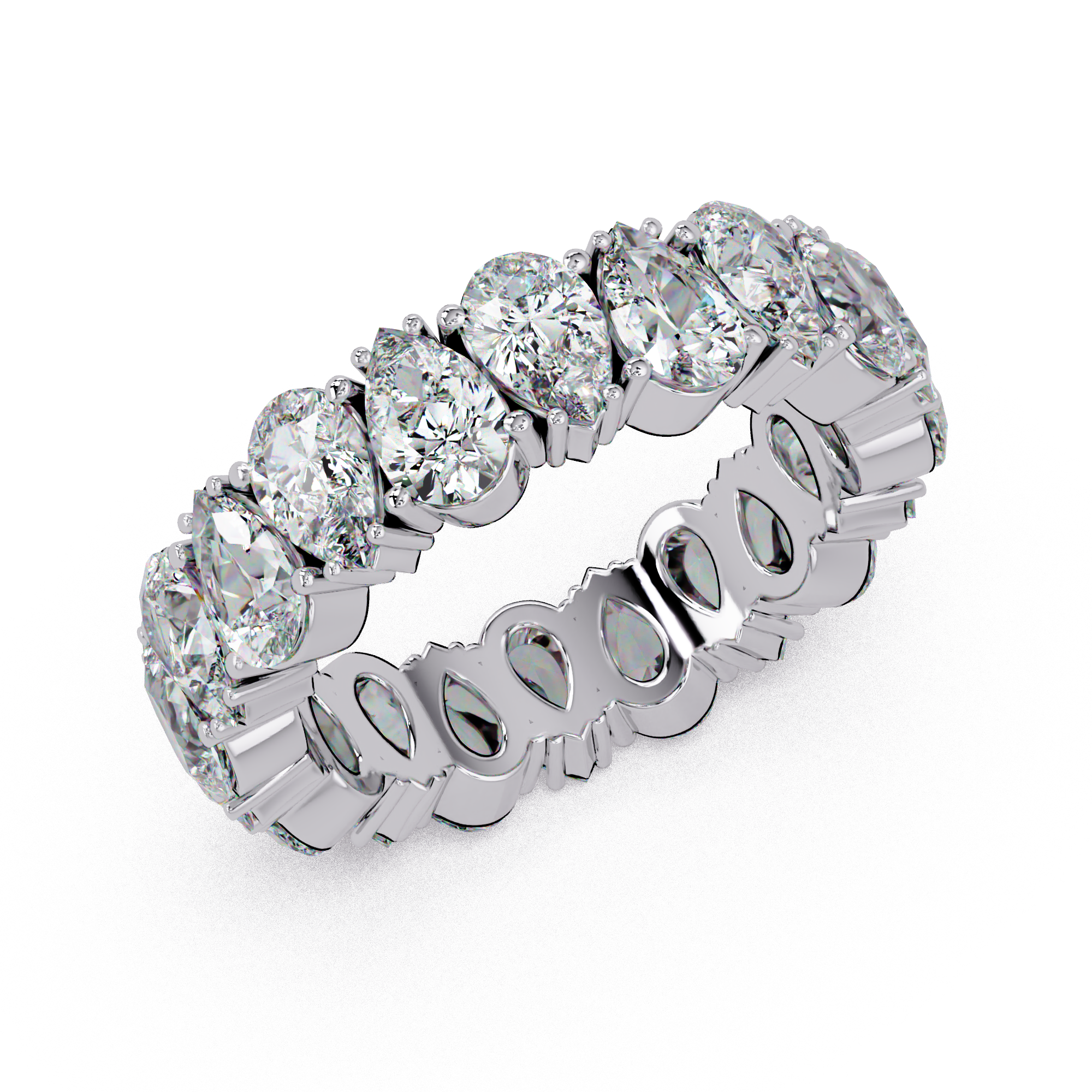 Pear Cut Diamond Eternity Ladies Ring
