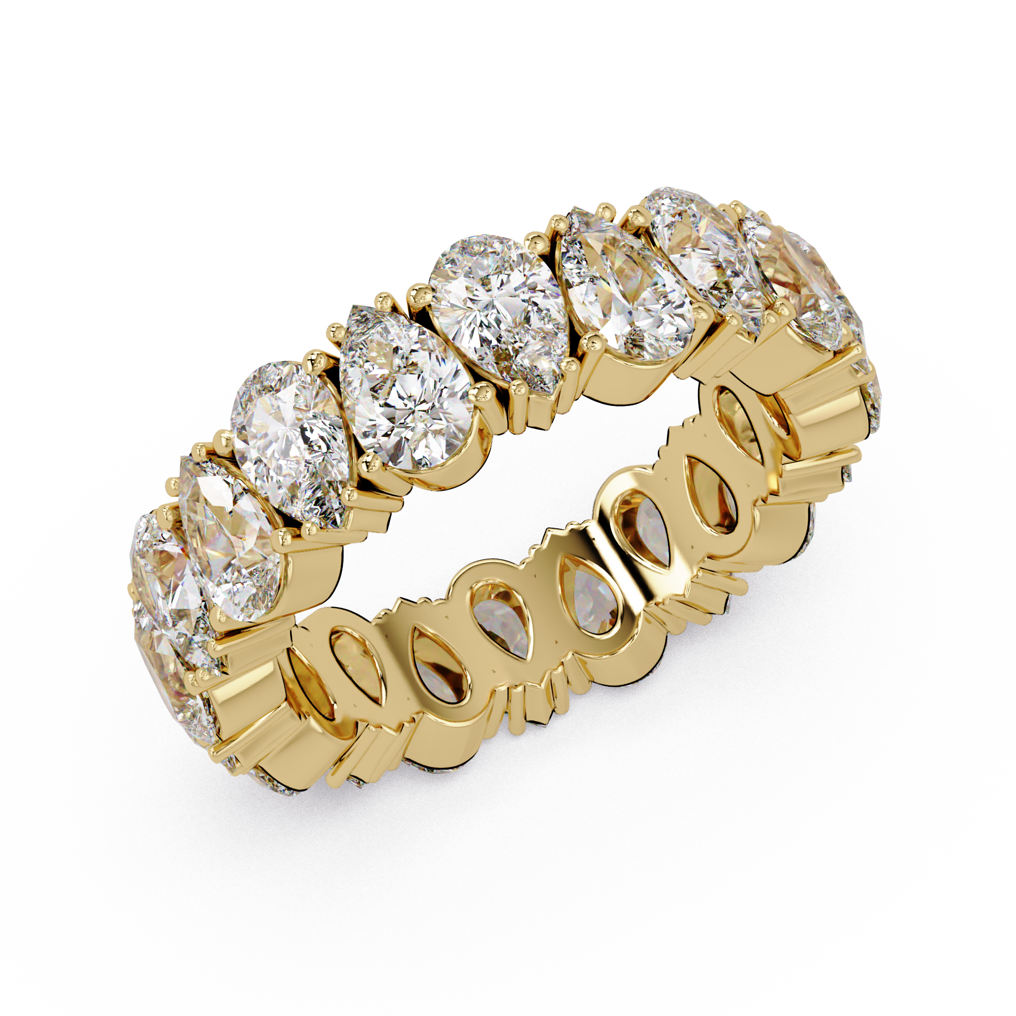 Pear Cut Diamond Eternity Ladies Ring