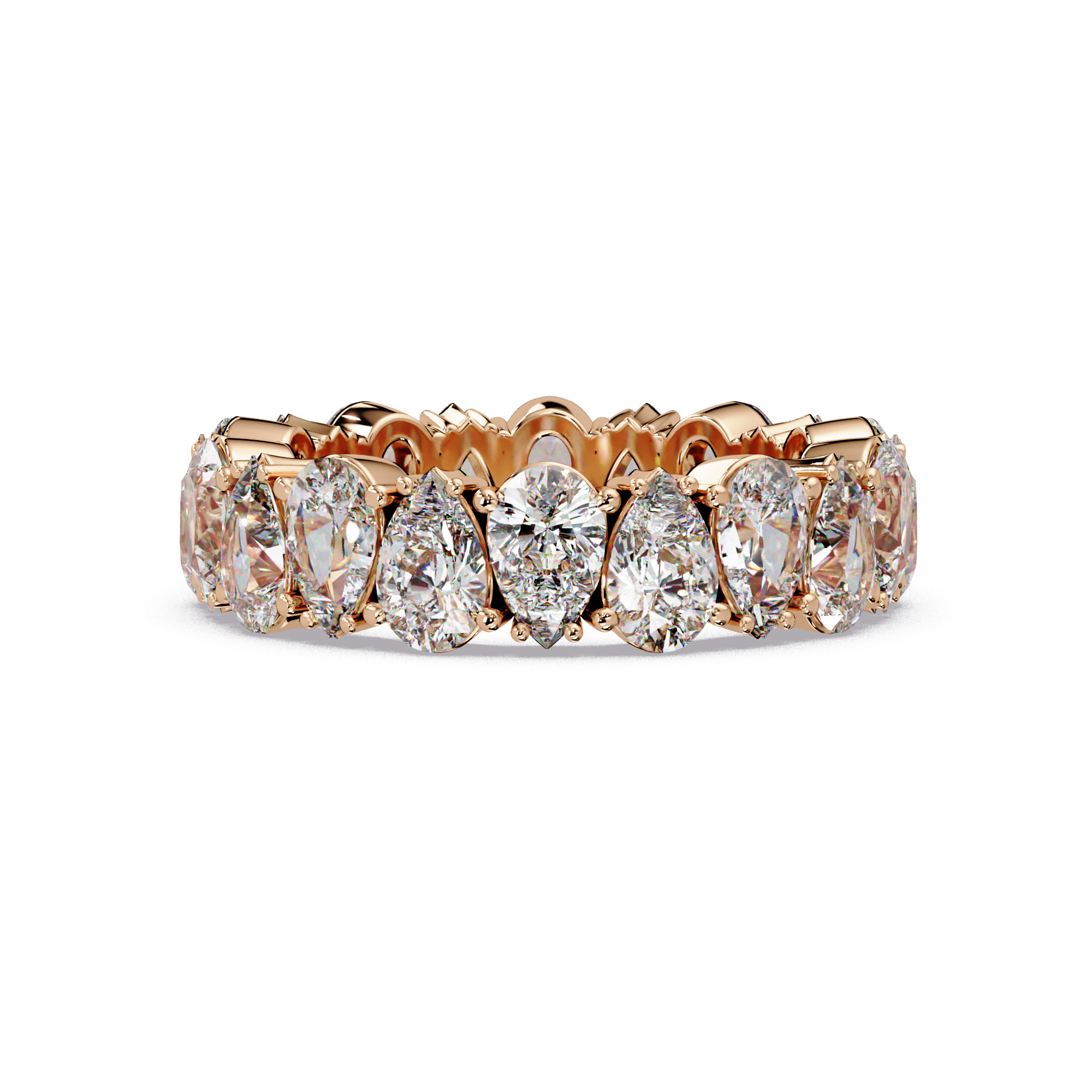Pear Cut Diamond Eternity Ladies Ring