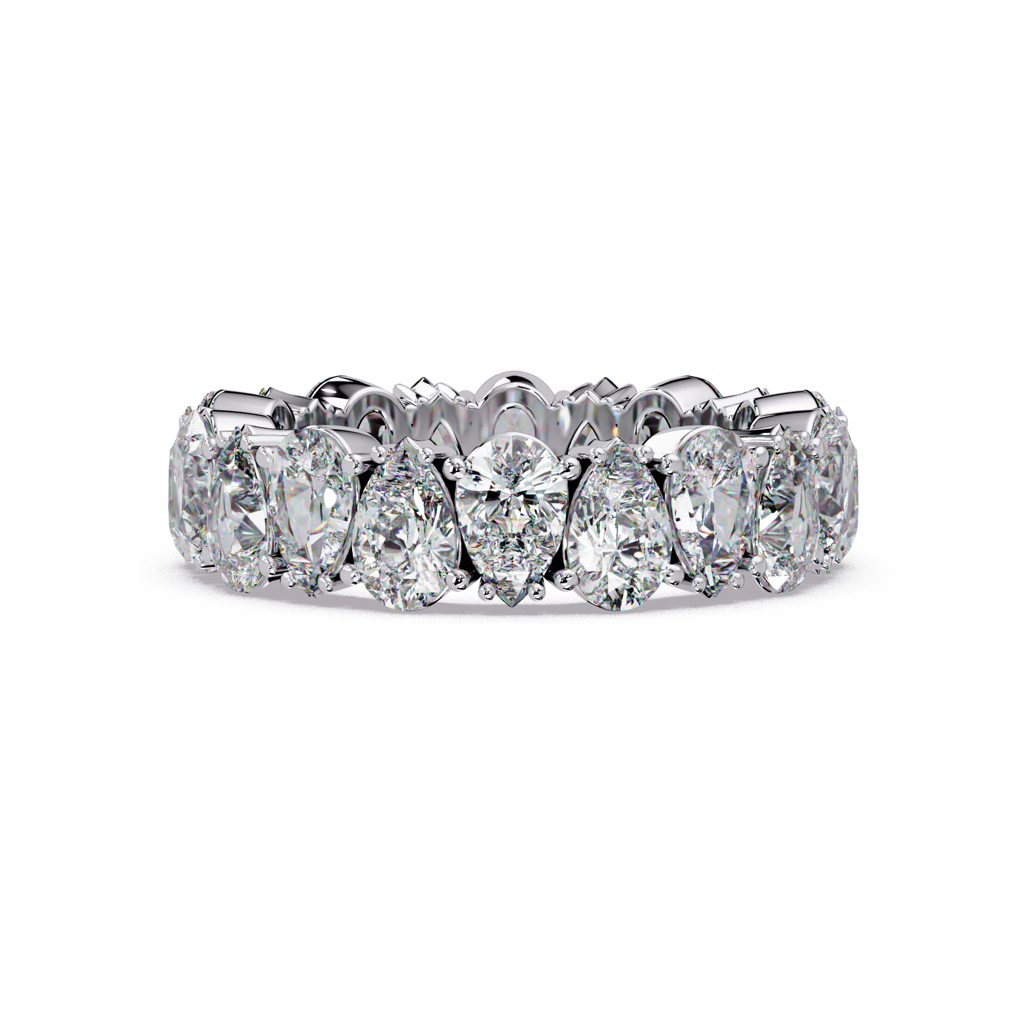 Pear Cut Diamond Eternity Ladies Ring